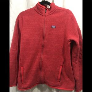 Patagonia Red jacket sweatshirt Size Large Zip